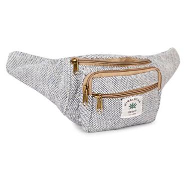 Imagem de Pochete de cânhamo para homens e mulheres, cintura ajustável e vários bolsos, bolsa de cintura e para todos os fins, Azul, 16" x 2" x 6", Cinto