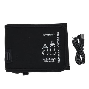 Imagem de Aquecedor de Leite USB, Bolsa Portátil para Aquecedor de Mamadeiras, Tecido Oxford, Aquecimento de Temperatura Constante Com Design Multifuncional 18,62 X 4,76 pol., Ideal para