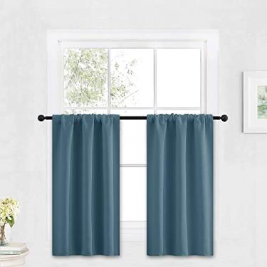Imagem de RYB HOME Cortinas pequenas blackout - privacidade eficiência energética mini cortinas para quarto de crianças, trailer, trailer, janelas, trailer, banheiro, cozinha, armário, porta, janela, L 73 x C
