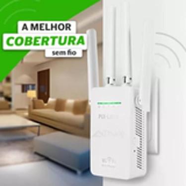 Imagem de Repetidor Wifi 2800m 4 Antenas Amplificador De Sinal Modem 300Mbps
