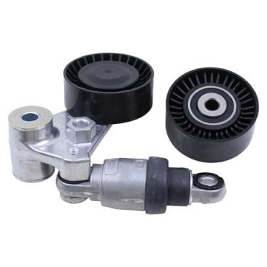 Imagem de MOTOKU Tensor de correia de acionamento acessório e conjunto de polia com kit de polia ociosa para Hyundai Veracruz Sonata Palisade Azera para Kia Telluride Sorento Sedona K900 Cadenza Borrego Amanti