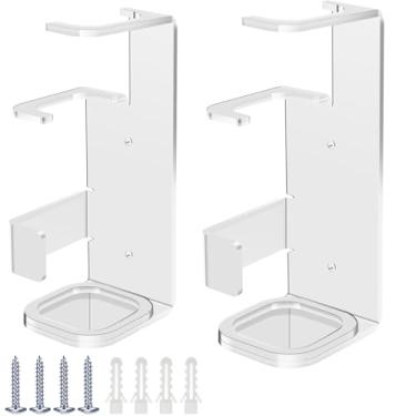 Imagem de 2 peças de suporte de parede com espada de luz transparente acrílico para exibição de espada leve, duelo de espada cruzada, suporte de parede com espada de luz dupla para exibição de espadas de