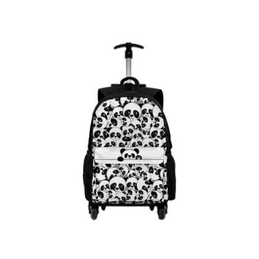 Imagem de Kit Mochila Com Carrinho + Lancheira Térmica + Estojo Personalizado Pe