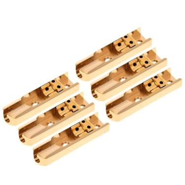 Imagem de Ponte Monorail Regulável Dourada Para Contra Baixo De 6 Cordas