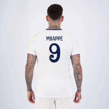 Imagem de Camisa Real Madrid Mbappe 9 Branca-Masculino