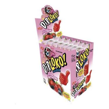 Imagem de Pirulito Dip Loko Pó Explode Na Boca 15 Un 11g Para Criança Sabores Fr