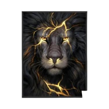 Imagem de Pôster Vintage de Leão, Tigre e Onça - Arte de Parede para Quarto e Es