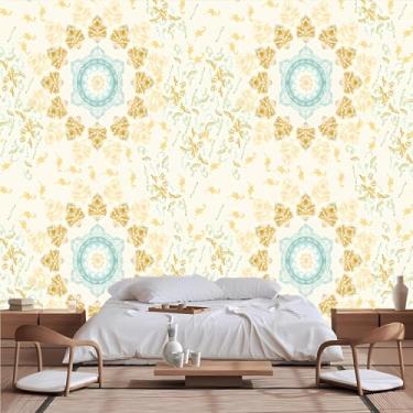 Imagem de Lcythiazole Papel de parede geométrico de tamanho personalizável - papel de parede moderno 3D, autoadesivo removível, para sala de estar, quarto, escritório