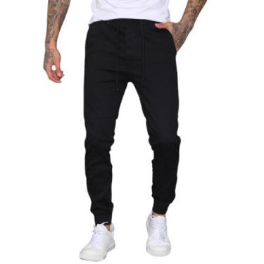 Imagem de Calça Jogger Masculina Jeans ou Sarja Slim Fit Confortável - Mitchelgu