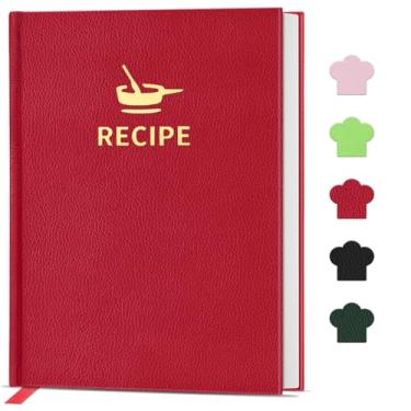 Imagem de BLESWIN Livro de receitas em branco para escrever em suas próprias receitas, caderno de receitas de capa dura elegante, diário de receitas de 17,8 cm x 24,4 cm para amantes de culinária, livro de