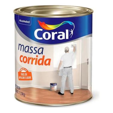 Imagem de Massa Corrida Coral 1,5kg Branco Fosco