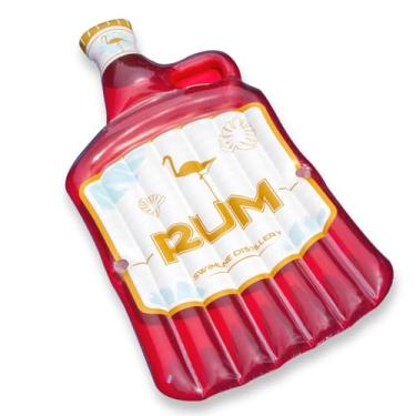 Imagem de SWIMLINE Colchão inflável de boia para piscina, tapete divertido, corredor de rum, vermelho