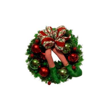 Imagem de Guirlanda decorada de Natal de 30 cm - Brilha Natal e Wanda Hauck