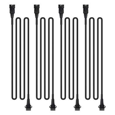 Imagem de DITRIO 4 peças de 4 pés de extensão para kits de faixa de luz LED RGB com 4 pinos de conectores de bloqueio rápido em motocicletas Triciclos Carrinhos de golfe, EXT-4FT