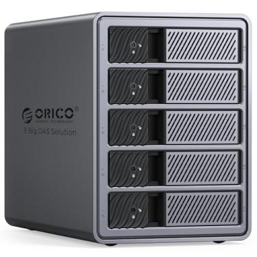 Imagem de ORICO Gabinetes De Hdd Raid 5 Bay Usb 3.0 Push-Pull Mounting Para Hdd De 3,5 Polegadas, Máx. 110 Tb, Armazenamento Externo Conectado Diretamente, 8 Modos Raid Suportados 9858Ru3