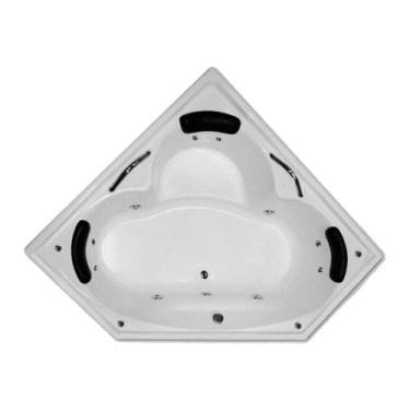 Imagem de Banheira de Canto Birigui COMPLETA com hidro em acrílico - Brasil Banh