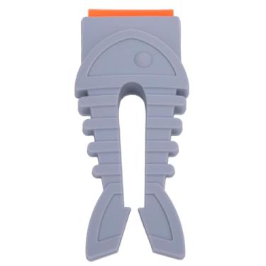 Imagem de Bloqueio do Botão do Fogão de Silicone para Segurança Infantil, Cobertura de Segurança Com Espátula de Duas Lados Design à Prova de bebê Tampas de Maçaneta para Fogão a Gás (Cinza)