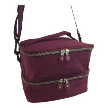 Imagem de Bolsa Térmica Transversal Unissex 2 Andares Trabalho Viagem - Alwy