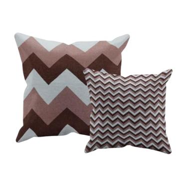 Imagem de kit 2 Capas Almofada Tear Alto Padrão luxo 60x60 + 45x45 Vr (KIT B 18 Vermelho Claro Escuro Vinho Marfim Nude Rosa - KIT B SOFA ENCOSTO ALGODAO JACQUARD)