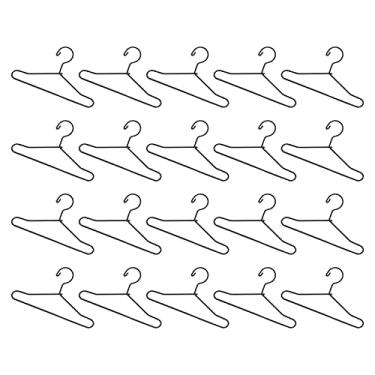 Imagem de Beavorty Cabides De Metal Mini Bonecas Que Economizam Espaço 20 Peças De Cabides Vestidos E Mini Bonecas