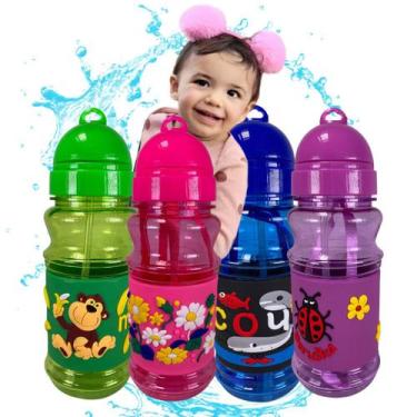 Imagem de Squeeze Infantil Garafinha Agua Plástico Bico Silicone 420ml - PDIMPOR