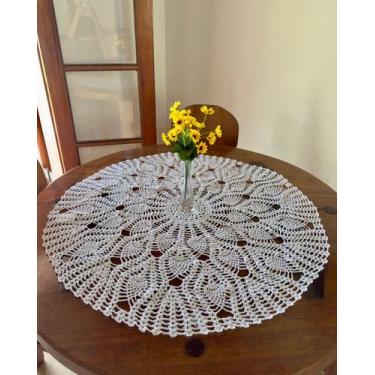 Imagem de Toalha Centro De Mesa Abacaxi 90cm Crochê Artesanal - Maria Croche Ver