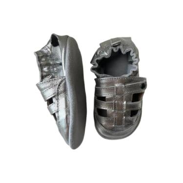 Imagem de Sandália Franciscana Metalizada Prata PP, Babo Uabu