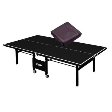 Imagem de Mesa ping pong mdf 18mm 1084 preta klopf + Capa p/ Mesa Fechada