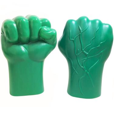Imagem de Mão do Hulk Brinquedo Incrível Hulk Par de Luvas Hulk Marvel