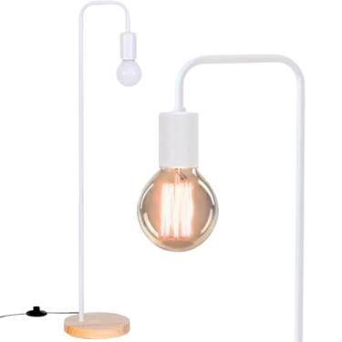 Imagem de Gimpo, Luminária Piso Coluna 163cm Pedestal Chão Metal Minimalista E27 Gimpo KJTD-722-BRANCO