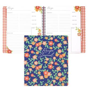 Imagem de Martha Stewart Diário de receitas, faça seu próprio livro de receitas com 120 páginas para notas detalhadas de receita, ingredientes e instruções, guias personalizáveis, 28 x 23 cm, ultramarino