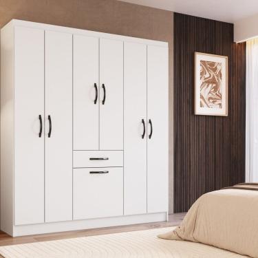 Imagem de Roupeiro 6 Portas 181cm X 159,5cm X 40cm Laguna Branco