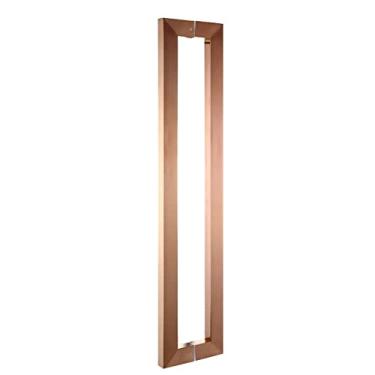 Imagem de Puxador de porta de vidro para banheiro, interior exterior deslizante celeiro quadrado porta de entrada meias, escovado inoxidável/100 cm/39,3 pol. (43,8 cm/17,2 pol)