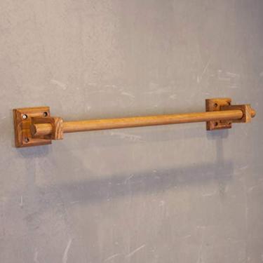 Imagem de CUTPOIY Prateleira suspensa de roupas de madeira, rack de exibição de roupas estilo retrô, rack de roupas de loja de varejo 60 cm, 80 cm, 100 cm, 120 cm (tamanho: 8012,510 cm) (80 * 12,5 * 10 cm)