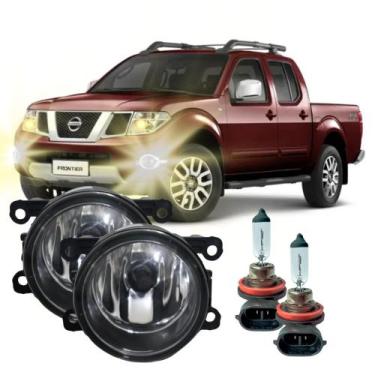 Imagem de Par Farol Auxiliar Milha Nissan Frontier Attack S 2008 a 2015 Lente em