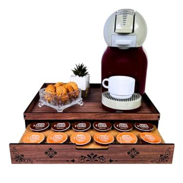 Imagem de Porta Cápsulas Com Gaveta e Bandeja cor Natural 24 Cápsulas