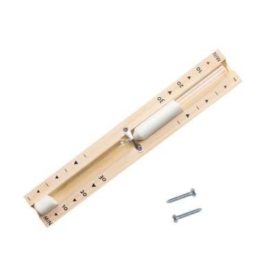 Imagem de Temporizador de Areia Ampulheta Sauna de 30 Minutos, Relógio de Areia de Madeira 30 Min, Relógio Giratório de Areia Branca, Vidro de Madeira Resistente à Audição Sandglass para Sauna SPA