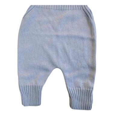 Imagem de Kit manta de e roupa jardineira recem nascido de tricô para bebê mater