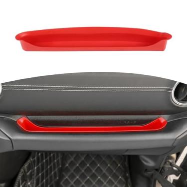 Imagem de RT-TCZ Para Wrangler JL Grab Tray Armazenamento de passageiros, Co Pilot Organizer Grab Handle Storage para Jeep Wrangler JL JLU Gladiator JT 2018-2023 Vermelho Acessórios interiores