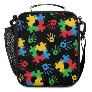 Imagem de Lancheira de conscientização do autismo para meninos e meninas - Lancheira térmica reutilizável para crianças - lancheira térmica de grande capacidade de volta às aulas