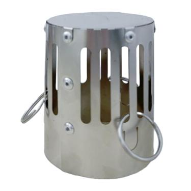 Imagem de DANCHEL OUTDOOR Protetor de faísca para barraca fogão a lenha tampa de chaminé tubo de chuva 2,36 polegadas/6 cm (aço inoxidável)