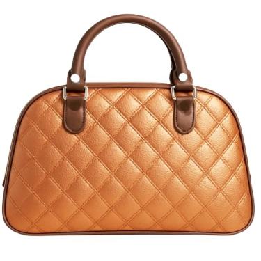 Imagem de Bolsa grande feminina em couro sint?tico, ideal para viagens, passeios e trabalho, auxiliar de mala de bordo (BRONZE)