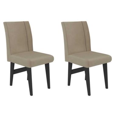 Imagem de Conjunto 2 Cadeiras De Jantar Tokio Multimóveis Preto/Mascavo