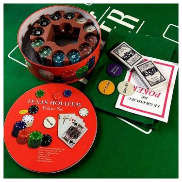 Imagem de Kit De Poker Completo 108 Cartas E 240 Fichas Com Toalha De Mesa