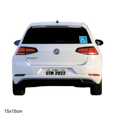 Imagem de Adesivo Sem Resina Cadeirante Porta Carro Casa Banheiro 15X15 Cm Azul