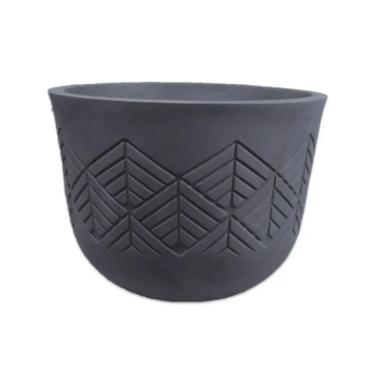 Imagem de Vaso Tribo Redondo 42 Japi Preto Ardosia