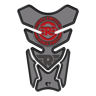 Imagem de Protetor De Tanque Adesivo Moto Royal Enfield Vermelho Cor Preto