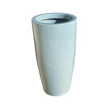 Imagem de Vaso Grande Polietileno Para Plantas Marmorizado Brilhante Vietnamita N3 (Cimento)