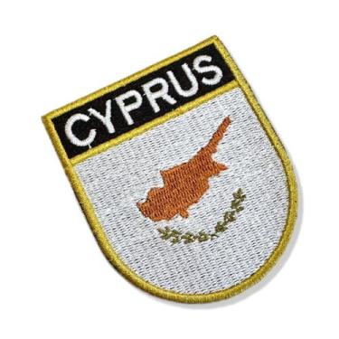 Imagem de BP0439E-001 Bandeira Chipre Patch Bordado 6,8x8 - BR44