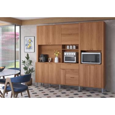 Imagem de Armário De Cozinha Grande Completo Com Balcão Kit Astra 2.40 Lukaliam,